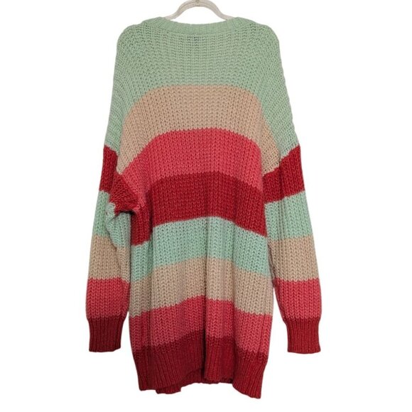 Torrid Stripe Chunky Knit Tunic Sweater Womens Size 3X Multicolor Boho Whimsy - Picture 5 of 8